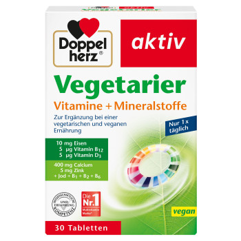 DOPPELHERZ Vegetarier Vitamine+Mineralstoffe Tabl.