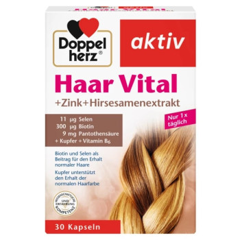 DOPPELHERZ Haar Vital+Zink+Hirse Kapseln